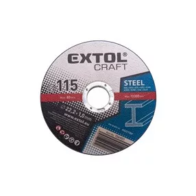   EXTOL CRAFT vágókorong acélhoz; 115×1,0×22,2mm, max. 13.300 ford/perc (darabáras, de csak ötösével rendelhető)