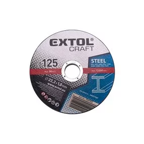   EXTOL CRAFT vágókorong acélhoz; 125×1,0×22,2mm, max. 12.200 ford/perc, (darabáras, de csak ötösével rendelhető)