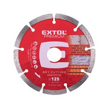EXTOL PREMIUM gyémántvágó szegmenses; 230×22,2mm, max.6.650 f/min