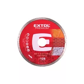   EXTOL PREMIUM gyémántvágó csempevágáshoz (sima), vizes vágásra; 125×2×22,2mm, max.12.250 ford/perc