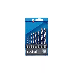   EXTOL CRAFT fafúró klt., műanyag dobozban; 8db 3-10mm polírozott