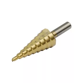   EXTOL CRAFT lépcsős fémfúró, 9 lépcsős; (4-20mm, 2mm lépcsők), befogás: 10mm, max. 4mm vastag anyagokhoz, TiN bevonat