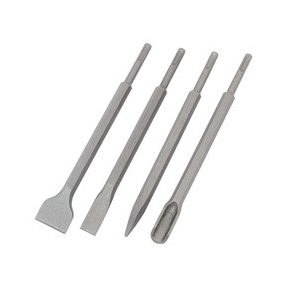  EXTOL CRAFT betonvéső klt. 4db, SDS PLUS; 250mm hosszú, hegyes, lapos 25mm, lapos 45mm, horony