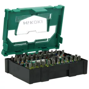   Hikoki 40030024 Bit-készlet, 1/4''-os, 60 darabos, 25 mm, mágneses bittartóval és mágneses bittartó