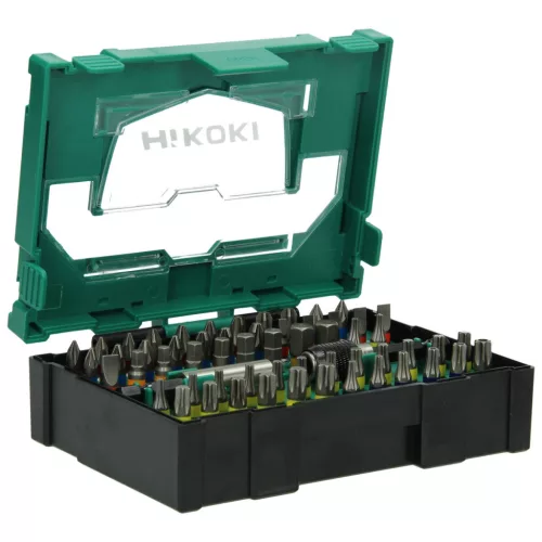 Hikoki 40030024 Bit-készlet, 1/4''-os, 60 darabos, 25 mm, mágneses bittartóval és mágneses bittartó