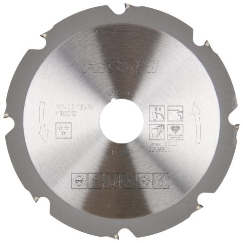 Hikoki 4100012 PCD fűrészlap, csiszolóanyagok, 160 x 30, z8, lapos