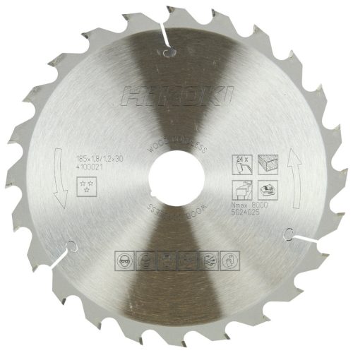 Hikoki 4100021 TCT fűrészlap, fa, 185 x 30, Z24, váltakozó / lapos
