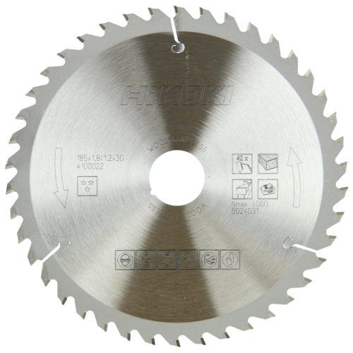Hikoki 4100022 TCT fűrészlap, fa, 185 x 30, z42, váltakozó / lapos