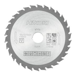   Hikoki 4100032 TCT fűrészlap, fa, 125 x 20, z30, váltakozó / lapos