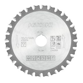   Hikoki 4100034 TCT fűrészlap, acél, 125 x 20, Z28, trapéz / lapos