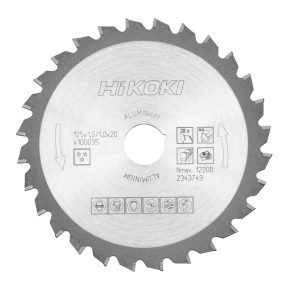   Hikoki 4100035 TCT fűrészlap, laminált, alumínium, 125 x 20, Z28, trapéz / lapos
