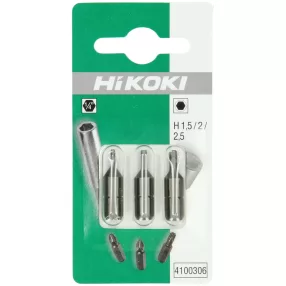 Hikoki 4100306 3 bit, 1/4” HEX 1,5 / 2 / 2,5, 25