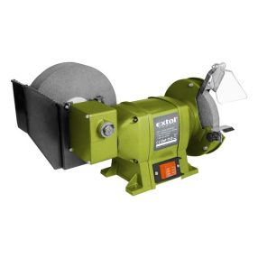   EXTOL CRAFT kettős köszörűgép 250W, vizes/száraz; 200mm×20×40/150×12,7×20mm, 134/2950 ford/perc, 8,5kg
