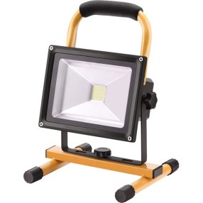   EXTOL LIGHT hordozható LED lámpa (reflektor), 10/20W; 1400 Lm, IP65, Li-ion akkus, 4400 mAh, tölthető: 230V és 12V is, 1,5kg