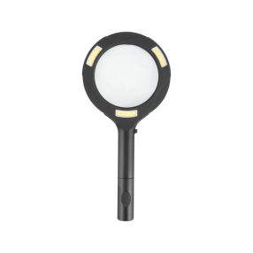   EXTOL LIGHT nagyító LED lámpa, kézi, 3×0,5 W COB, 80 Lm, 5× nagyítás; műanyag ház, elem nélkül, CE