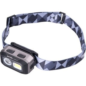   EXTOL LIGHT LED fejlámpa, Osram+COB, 500 Lumen; tölthető akkuval+AAA elemmel is, 4 funkció, cseppálló: IPX4