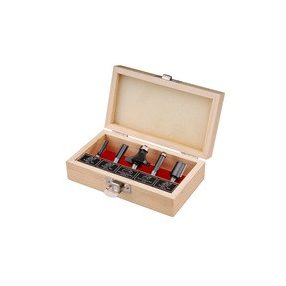   EXTOL CRAFT felsőmaró klt.  5 db-os (fadobozban) ; 8mm-es befogással