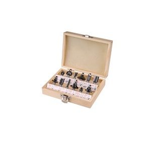   EXTOL CRAFT felsőmaró klt.  12db, kisebb szett (fadobozban) ; 8mm-es befogással