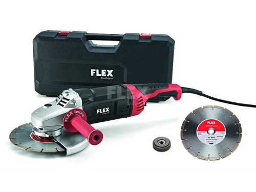 Flex L 26-6 230 230/CEE sarokcsiszoló kofferben + betonvágó korong + SDS Clic adapter