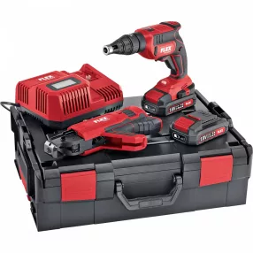   Flex DW 45 18.0-EC M/2.5 Akkus gipszkarton csavarozó szett + csavaradagoló