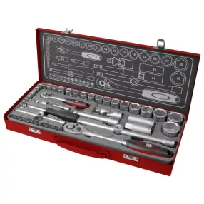   FORTUM dugókulcs klt. 1/2", 1/4", 50db, 61CrV5; mattkróm FORTUM