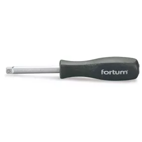   FORTUM csavarhúzó markolat dugófejekhez, 1/4", 150 mm; racsnis karral hajtható FORTUM