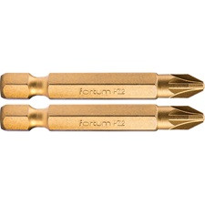 FORTUM behajtóhegy PZ, 2 db, S2 acél, Titanium bevonat; PZ 1×50mm, bliszteren