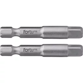   FORTUM adapter klt. 2  db, dugókulcsok gépi befogásához; S2 acél, 1/4", 50 mm, bliszteren
