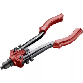   FORTUM popszegecshúzó fogó, kétkaros,ALU,réz,acél, INOX szegecsekhez;2,4-3,2-4,0-4,8-6,4mm, 330mm, CrVMo fej, szegecsvég gyűjtő