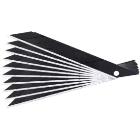   FORTUM pótpenge 10 db, fekete, tripla vágóéllel; 9×100×0,7mm, SK2 acél, HRC > 67, lézeres élezés