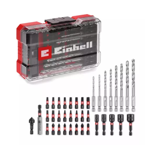 Einhell M-CASE 39 részes ütvefúró készlet fémfúrókkal