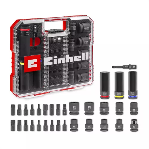 Einhell XL-CASE 32 részes autóipari ütvecsavar- és bitkészlet