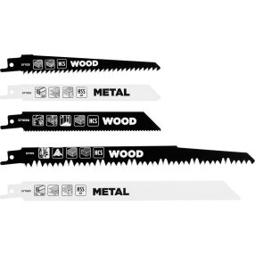 KWB  Orrfűrészlapok fához és fémhez, 5 db, 152-240 mm