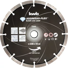   KWB PROFI BLACK-LINE AGGRESSO-FLEX®gyémánt vágótárcsa 230 x 22,23 x 10,0 x 2,4 mm