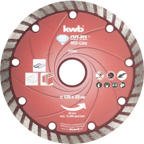   KWB PROFI RED-LINE CUT-FIX® gyémánt vágótárcsa 125 x 22,23 x 7,0 x 2,3 mm