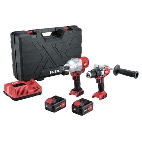   Flex PD 2G 18.0-EC FS55BC akkus ütvefúró + Flex IW 3/4" 18.0-EC akkus ütvecsavarozó / 5.0 Ah szett