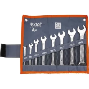   EXTOL PREMIUM villáskulcs klt., CrV., vászon tartóban; 8db, 6-22mm