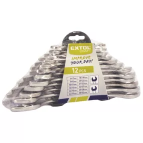   EXTOL CRAFT villáskulcs klt., W.S., műanyag tartóban; 12db, 6-32mm