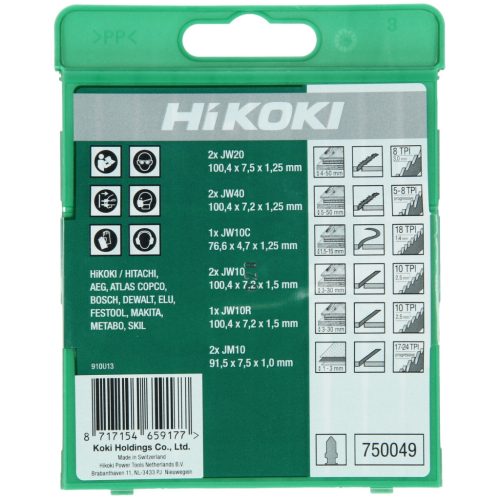 Hikoki 750049 Szúrófűrészlap készlet, 10