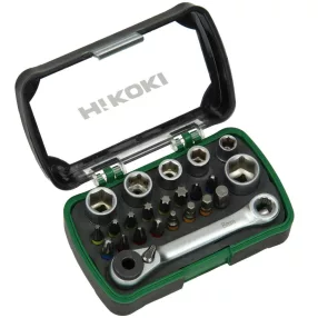   Hikoki 750362 Bit-/fúrószárkészlet, 1/4''-os, 24 darabos,
