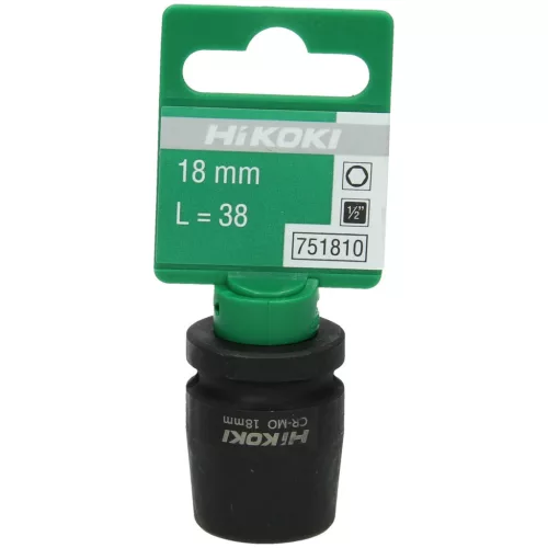 Hikoki 751810 1/2''-os dugókulcs, 18 x 38 mm,