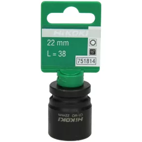 Hikoki 751814 1/2''-os dugókulcs, 22 x 38 mm,