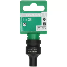   Hikoki 751875 1/2''-os dugókulcs bitadapter, belső, 1/4''-os, 38 mm, ütés,
