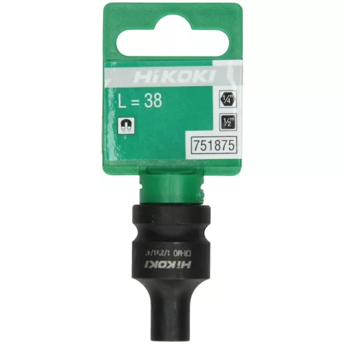 Hikoki 751875 1/2''-os dugókulcs bitadapter, belső, 1/4''-os, 38 mm, ütés,