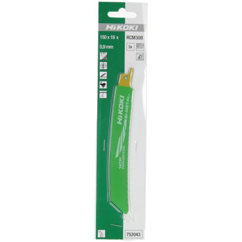 Hikoki 752043 3 orrfűrészlap, rozsdamentes acél, BIM, RCM30B/No.