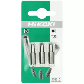   Hikoki 752310 3 bit, 1/4''-os, Torx csavarokhoz, T25, 25