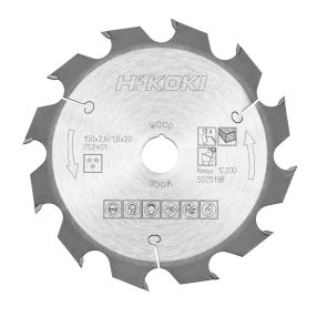   Hikoki 752401 TCT fűrészlap, fa, 150 x 20/16xZ12, váltakozó