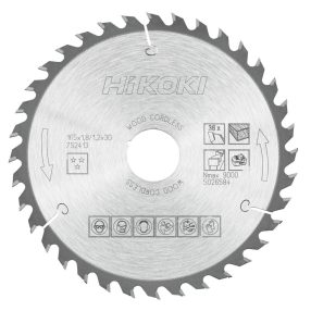   Hikoki 752413 TCT fűrészlap, fa, 165 x 30/20, Z36, váltakozó / lapos