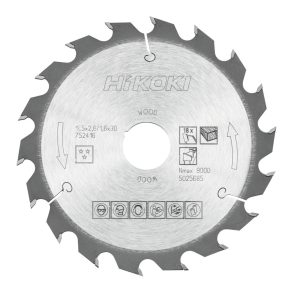   Hikoki 752416 TCT fűrészlap, fa, 165 x 30/20, Z18, váltakozó