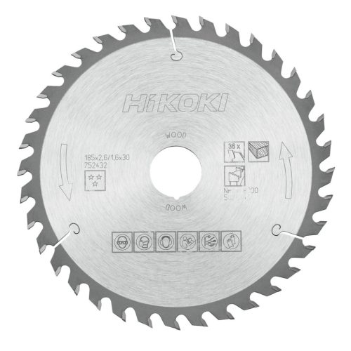 Hikoki 752432 TCT fűrészlap, fa, 185 x 30 x Z36, váltakozó
